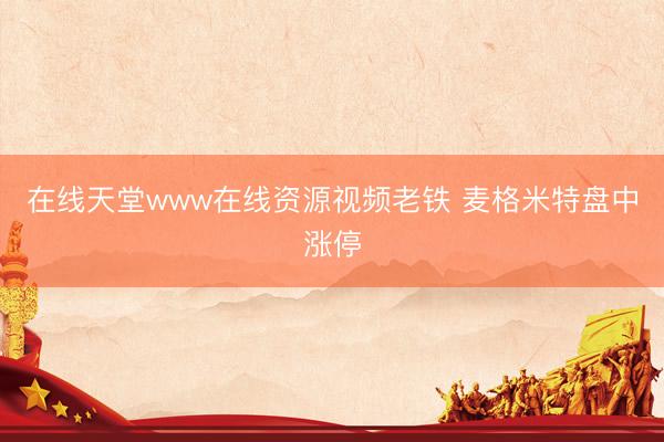 在线天堂www在线资源视频老铁 麦格米特盘中涨停