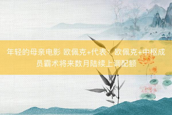 年轻的母亲电影 欧佩克+代表：欧佩克+中枢成员霸术将来数月陆续上调配额