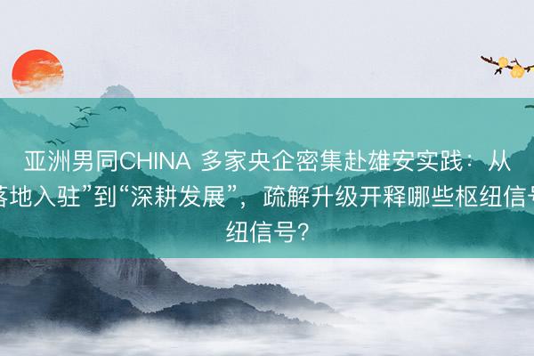 亚洲男同CHINA 多家央企密集赴雄安实践：从“落地入驻”到“深耕发展”，疏解升级开释哪些枢纽信号？