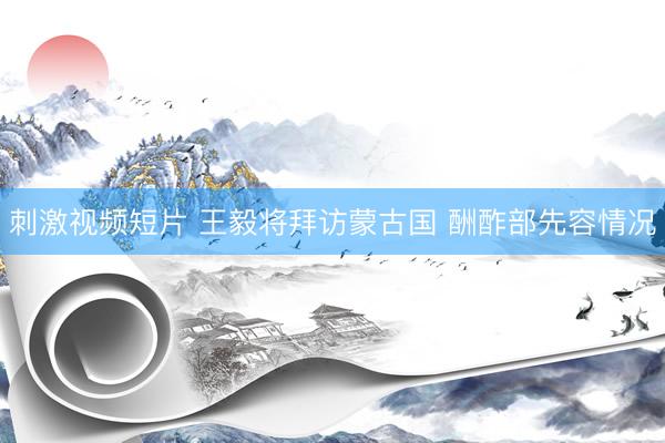 刺激视频短片 王毅将拜访蒙古国 酬酢部先容情况