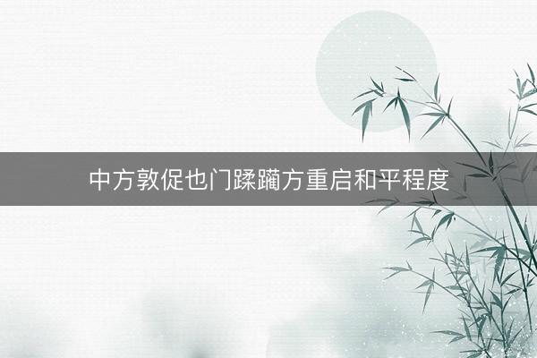中方敦促也门蹂躏方重启和平程度