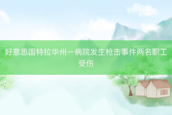 好意思国特拉华州一病院发生枪击事件两名职工受伤