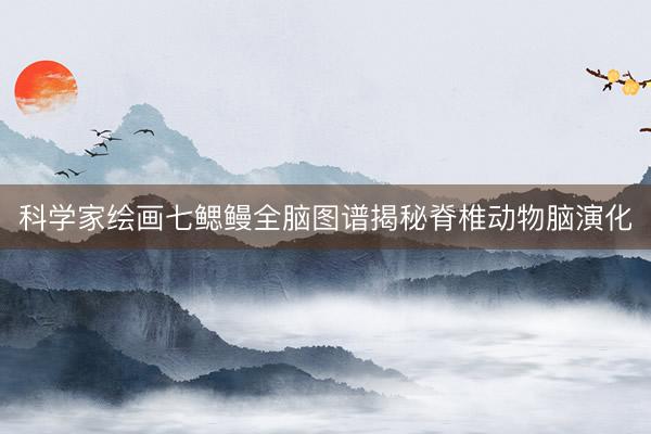 科学家绘画七鳃鳗全脑图谱揭秘脊椎动物脑演化